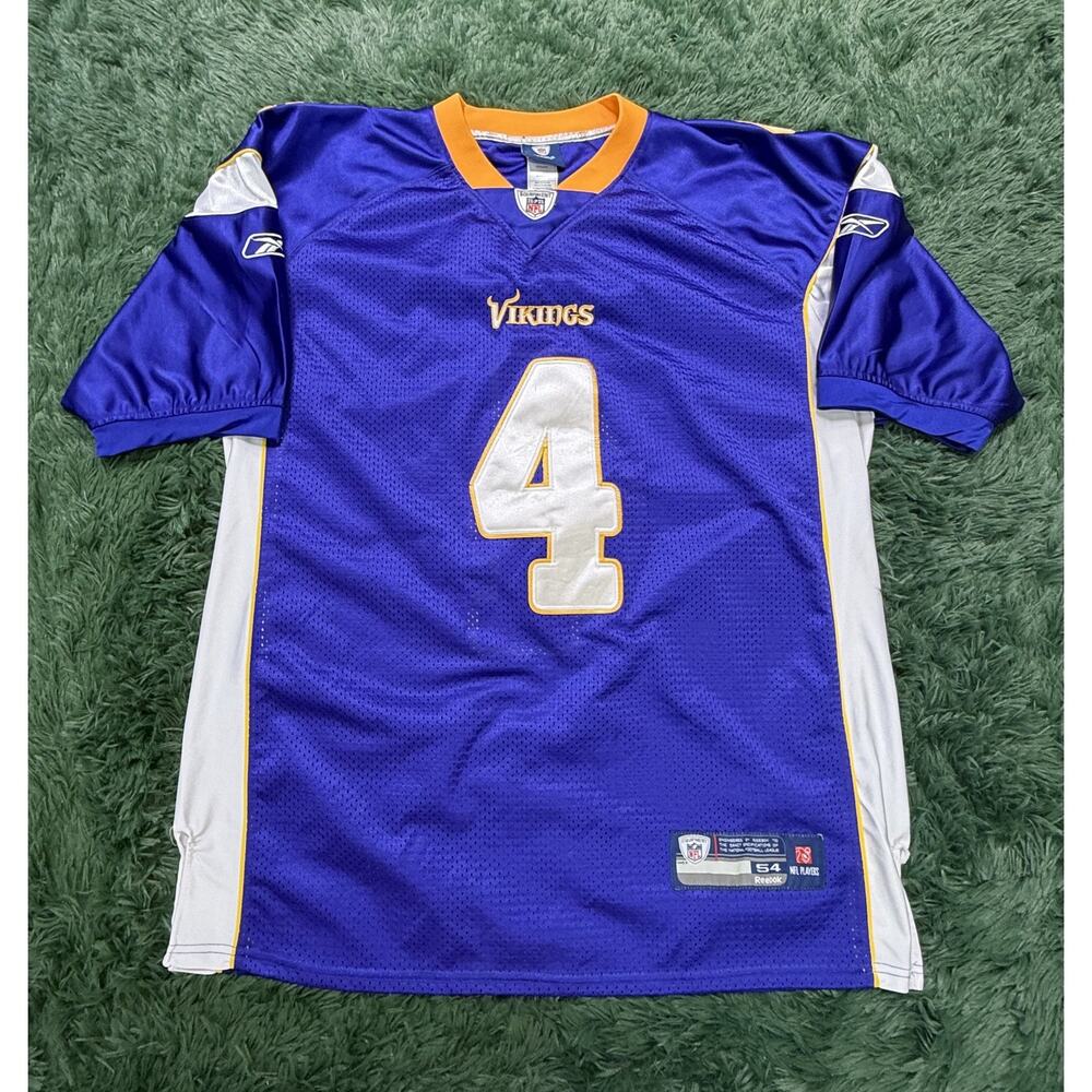 Brett Favre Minnesota Vikings Reebok NFL Equipment Jersey #4 Men's Size 54